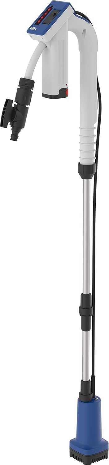 Güde Akku Regenfasspumpe RFP 12-201-04 (Fördervolumen 1500 l/h, max. Förderhöhe 11 m, Schlauchkupplung, 2 Ah Akku, Ladegerät, Teleskopverstellung) & Cellfast 10-100V Gartenschlauch, grün, 1/2"-20m