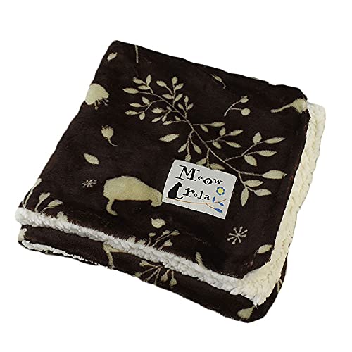 【かわいいネコ柄、とろけるタッチ!】あったか 座布団カバー 「ミャオリラ meowrelax」 約70×180cm ブラウン 長座布団用 フランネル 洗える あたたか 秋 冬 猫柄 デザイン おしゃれ かわいい リバーシブル お昼寝 ごろね ザブトン 長座布団 シープ カバー