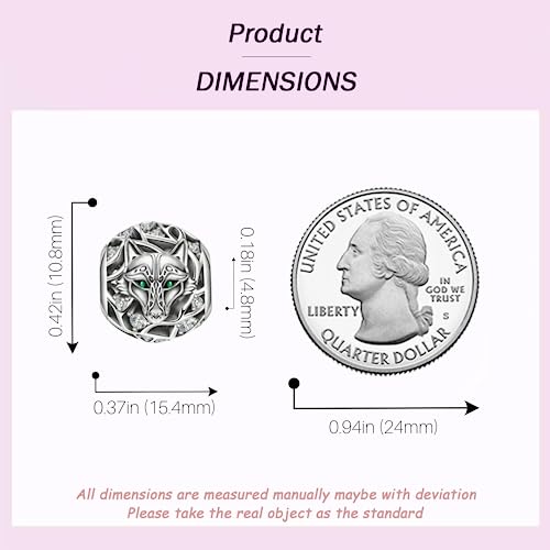 Witcher Charm 925 Sterling Silver Wolf Charm Gift For Birthday Christmas Gift For Bracelets #TOP2