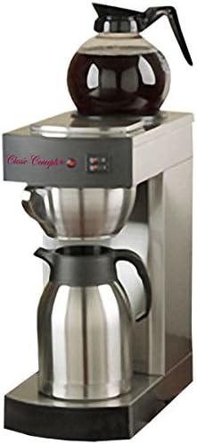 RCB130 Stainless Steel Commercial Brewer -1 Warmer, 12 Cup with Decanter & 1 Stainless Steel Thermal Server