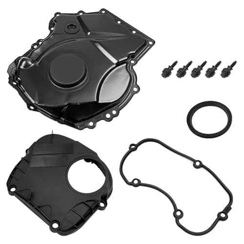 GSTP Upper & Lower Engine Timing Chain Cover 2008-2014 Compatible with Audi VW EA888 Gen2 2.0T TSI TFSI A3 A4 A5 A6 Q5 TT Beetle CC EOS GTI Jetta Passat Replace 06H103269C 06H109210AG