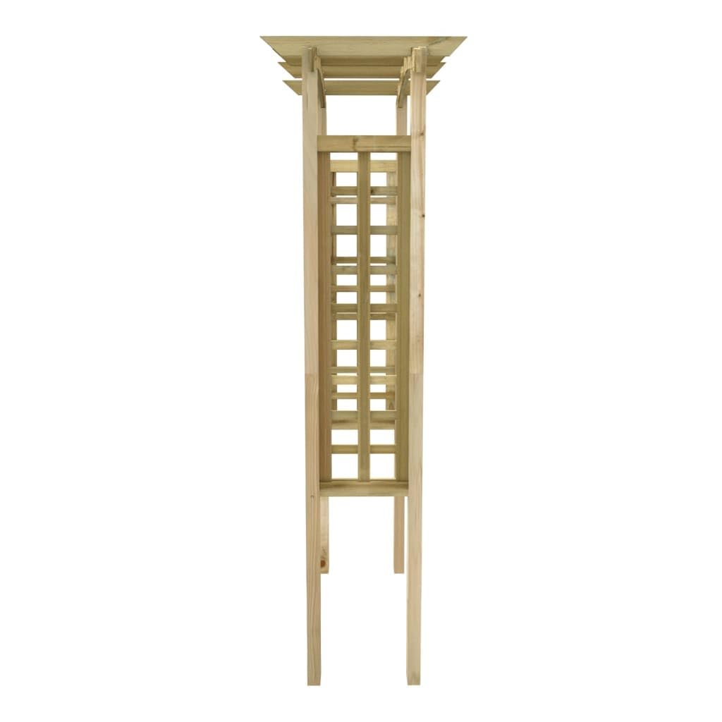 vidaXL Arco con Enrejado Jardín Entrada Exterior Parque Barbacoas Tienda Terraza Balcón Senderos Patio Hogar Madera Maciza de Pino Impregnada
