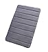 FINDNEW Soft Stripe Style Microfiber Memory Foam Bath Mat with Anti-Skid Bottom,Absorbent&Comfortable,Non-Slip Quickly Drying,Large Rug (Grey, 20" X 32")