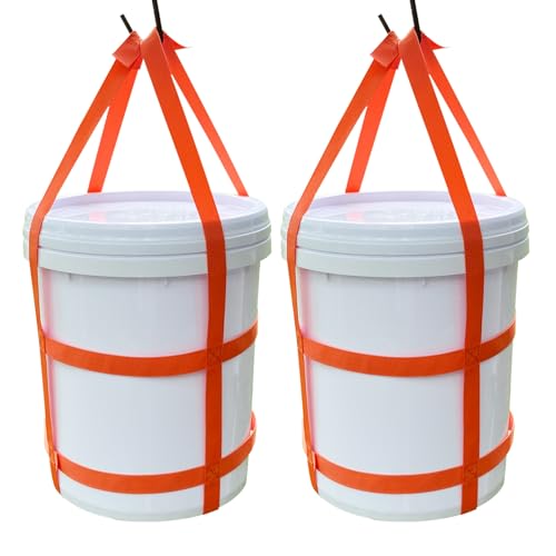 CL CLC Bucket Sling Lifting for 5 Gallon Bucket Orange?Multifunctional Handling Sling?Webbing sling is Load Rated Up to 200Pounds-Two Piece Suit