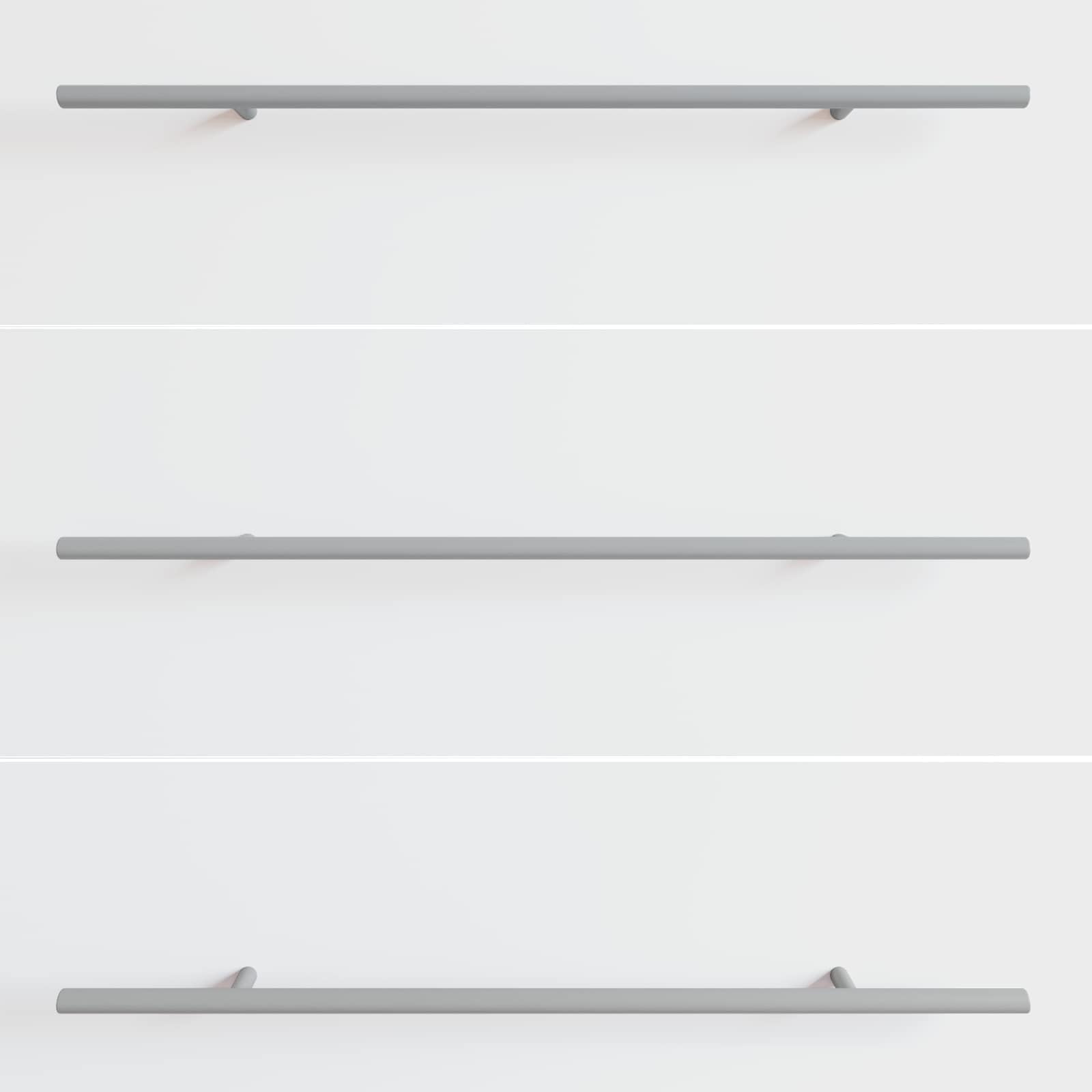 Griff aus Stahl Silber 500 mm 12 Stück, Möbelgriff für Schrank, Küchengriff, Schubladengriff, Türgriff, Kommodengriff, vielseitig für Küche, Bad, Wohnzimmer, Flur, Garderobe, Sideboard