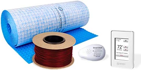 TempZone™ 120V Heat Cable Kit 300′ with Membrane & nSpire Touch Thermostat 93.7 SqFt for Tile Floors