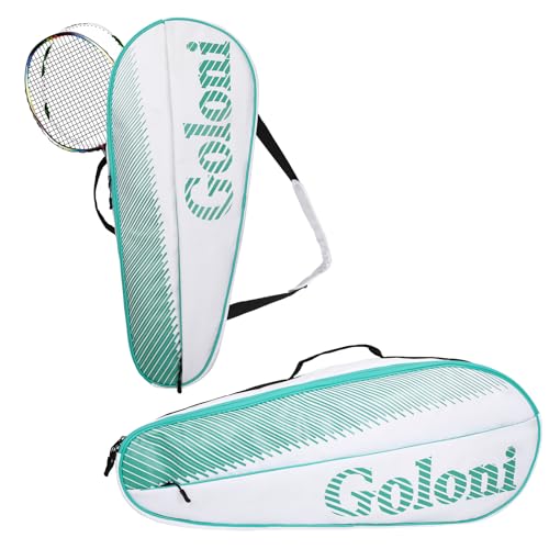 Goloni Tennis Bag 3-4 Racquets with Front Extral Pocket for Other Essentials,Tennis Rackets Bag with Removable Shoulder Strap,Green by Goloni - Used condition - US$20.89