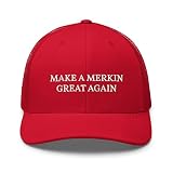 CreativeTees4You Make A Merkin Great Again America Trucker Cap Hat Adjustable Cotton Red