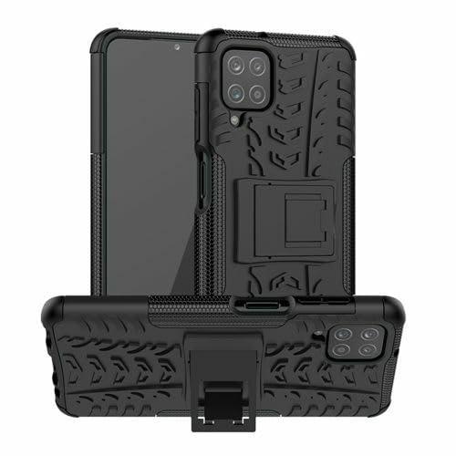 Oudoor Hülle Kompatibel mit Samsung Galaxy A21s | Case Panzer Hülle Cover Schutzhülle Etui Bumper | Schwarz