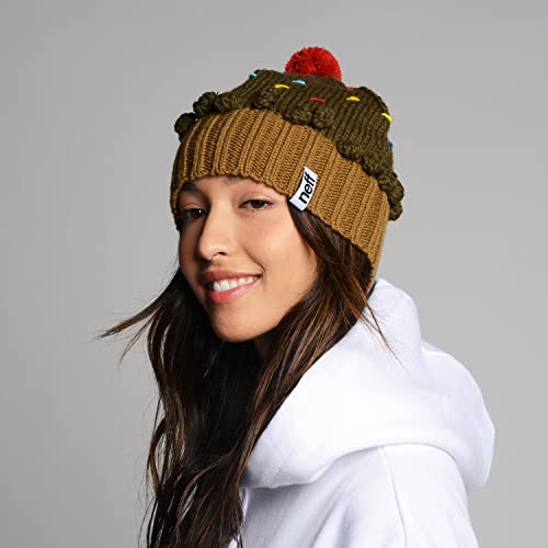 Neff Women's One Size Cupcake Beanie Hat, Chocolate #TOP1