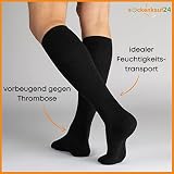 sockenkauf24 1 | 2 | 4 Paar Stützstrümpfe Reisestrümpfe Kompressionsstrümpfe Damen & Herren Stützkniestrümpfe 41900 WP (43-46 | 2 Paar, Schwarz)