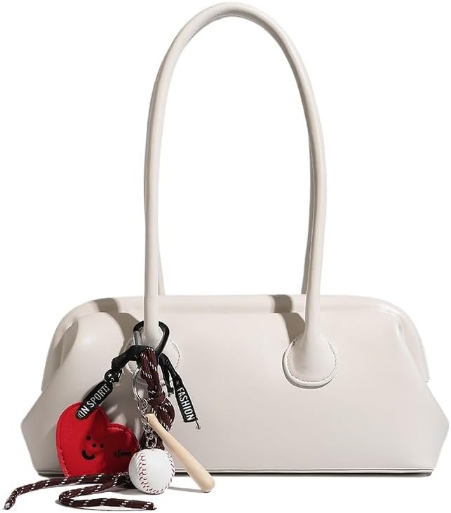Baseball Heart Charm Crossbody Bag for Women Adjustable Strap Shoulder Purse Casual Vintage Handbag Daily