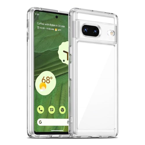 Image of Case for Google Pixel 7, Military Grade Drop Protection Phone Case, Yellowing Resistant, Anti-Scratch Hard PC Back, Shockproof Hard Ultra-Thin Protective Cover, Clear