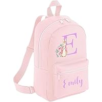 Hoolaroo Personalised Baby & Toddler Floral Pink Bunny Rabbit Rucksack Nursery Backpack Baby Girl Bag Pink