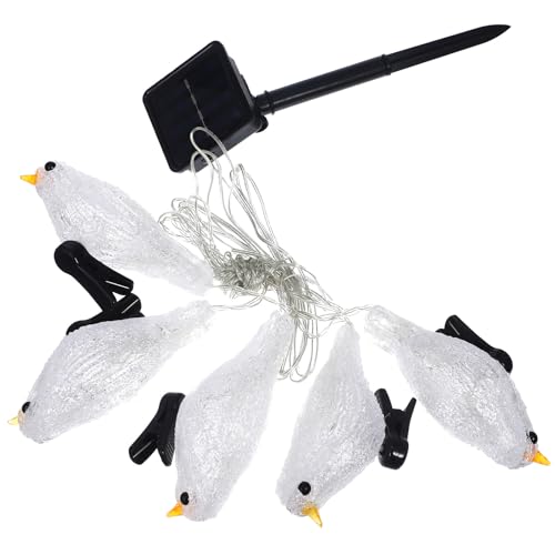 Luces solares para iluminar el patio sin enchufes, pájaros LED SEWACC impermeables
