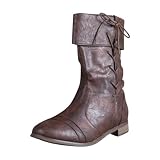 Generisch Stiefel mit Knöchelunterstützung Winterschuhe Slipper für Outdoor-Arbeit (Coffee, 40)
