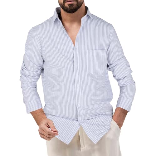 Chemise à manches longues homme avec poche et col à revers boutonné