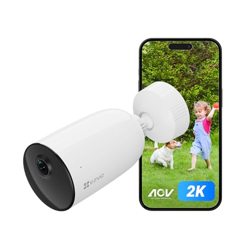 EZVIZ CB3 2K Caméra Surveillance WiFi Extérieure sans Fil avec Batteries Rechargeable, AOV,...