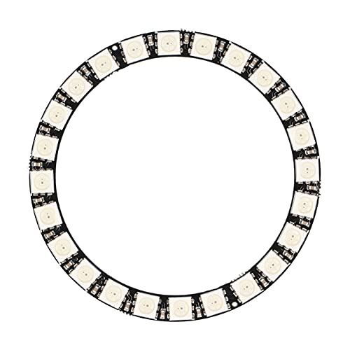 Sxiocta 24Bit WS2812B 5050 RGB LED Ringleuchte Integrierter Treiber Schwarz 5V RGB Strip LED Controller Modul für Arduinos DIY Cover