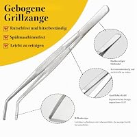 Berglander Küchenzange 2 Stück, 30,5cm Lang Stainless Steel Metall Robuste Grillzange für Chef, Lebensmittel Servieren, Grill, Kulinarik, Pasta, Salat, BBQ – Ansicht 4