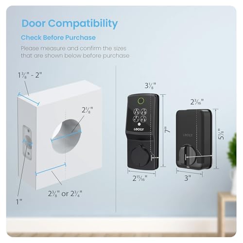 Lockly Secure Pro (2025 Latest Version), Smart Lock with Built-in Wi-Fi, New-Gen Fingerprint Door Lock, Keyless Entry Deadbolt, PIN Genie Keypad, Auto Lock, App Remote Control, Easy Installation thumbnail 9