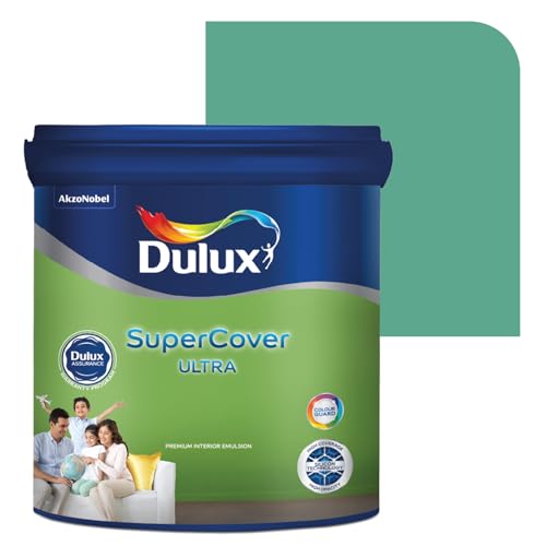 Image of Dulux SuperCover Ultra - Premium Interior Emulsion Paint For Walls and Ceilings | Smooth Matte Finish | Durable, Long-Lasting Paint with Extra Coverage, Green (4L, Southern Forest, 4 Years Warranty)