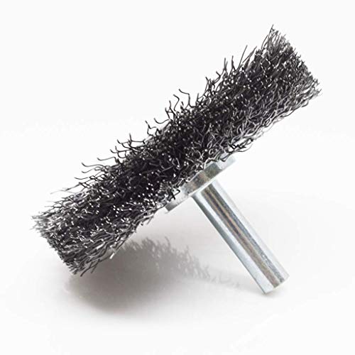 Image of Benchmark Abrasives 2.5 Inch Grinder Mounted Crimped Wire Wheel for Drill with 1 /4 inch Shank, Steel Brush for Rust Removal, Cleaning, Deburring on Cast Iron, Steel Rotary Tools - Carbon Steel