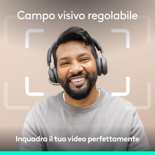 Brio 4K webcam, videochiamate, microfono con cancellazione del rumore, correzione automatica dell'illuminazione HD, per Microsoft Teams, Zoom, Google Voice, Google Meet, PC/Mac/Laptop/Macbook - Webcam - Immagine 2