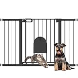 PawHut Barrera de Seguridad para Perros Extensible 75-131 cm, Negro