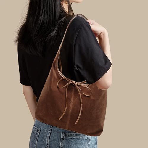 Sac fourre-tout en daim marron spacieux pour ne plus manquer d'espace - 2