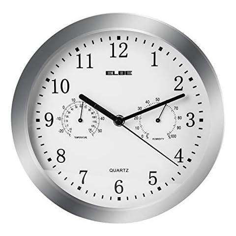 Reloj de pared ELBE RP-3005-9 con termómetro e higrómetro Cover