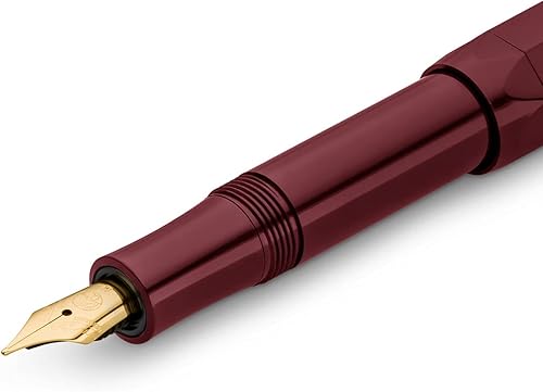 Miniatura 5 de Kaweco CLASSIC SPORT Pluma estilográfica Burdeos con punta de acero chapado en oro de 23 quilates y punta de iridio para cartuchos de tinta I Sport