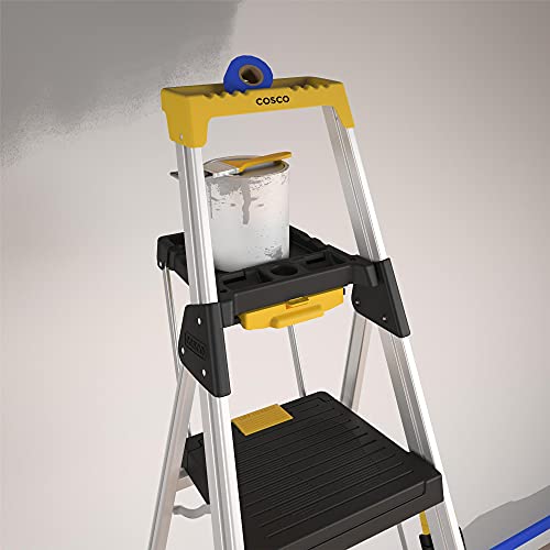 Cosco 6 Ft Commercial Aluminum Project Ladder (Yellow) #TOP3