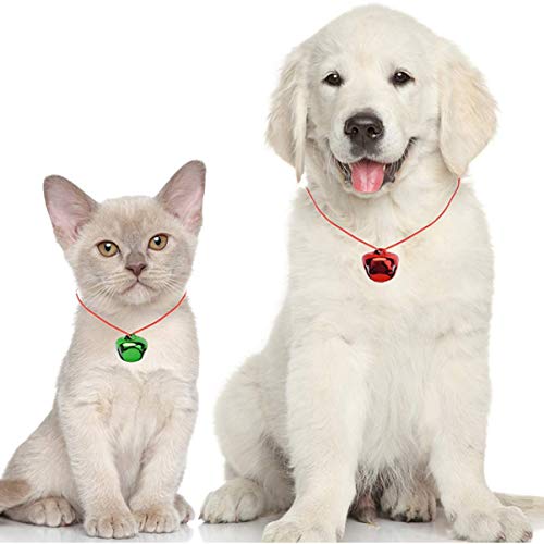 POPETPOP 80 Peças de Metal Jingle Bells Coleira de Sinos de Cachorro Cachorro Gato de Estimação para