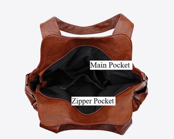 Crossbody Bags for Women Designer Faux Leather Handbags Retro Large Size Shoulder Bag Bucket Purse Vintage Hobo4