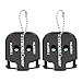 Kodrily 2Pcs Clicker Counter, Mini Stroke Counter, ABS Score Keeper with Dial Reset Tool Key Chain, Portable Swing Scoreboard Accessories for Competitions and Games, 2.0 x 2.2in