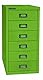 BISLEY MultiDrawer, 29er Serie, DIN A4, 6 Schubladen, Metall, 604 Grün, 38 x 27.9 x 59 cm
