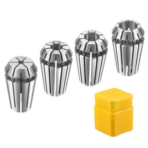 Image of sourcing map 4pcs Spring Collet Chuck ER16 1/8" - 3/8" 65Mn Spring Steel Precision Router Collets for CNC Engraving Milling Lathe Tool