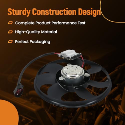 Image of maXpeedingrods Right Passenger Side Electric Cooling Fan w /Module Fits for Audi S4 2010-2012, for Audi S5 2008-2012, 8K0959455E A0028A0114