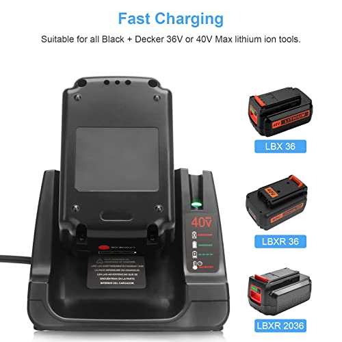 Quick LCS40 LCS36 40V Charger for Black+Decker Power Tools 36V/ 40V Lithium Battery LBX2040 LBX2540 LBX36 LBXR36 LBX1540 LST136W LBXR2036 LST540 LCS1240