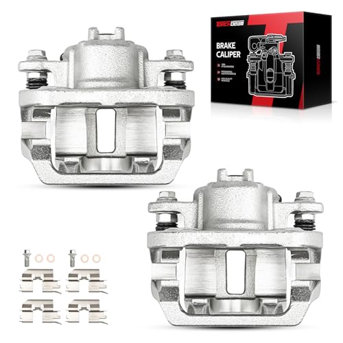 Image of Torchbeam Rear Brake Calipers Set for Honda Ridgeline 2006-2014, Rear Left and Rear Right Calipers Replace # 19B2928A+19B2929A Disc Brake Caliper Assembly with Bracket