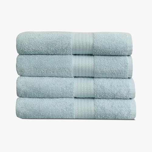 1888 Mills 6 Piece 600 GSM Luxury Towel Set, 2 Bath Towels, 2 Hand Towels and 2 Washcloths, Premium Cotton Blend, Super Soft and Highly Absorbent Towels for Bathroom, Hotels and Gym, Green by 1888 Mills - Used condition - CA$31.29