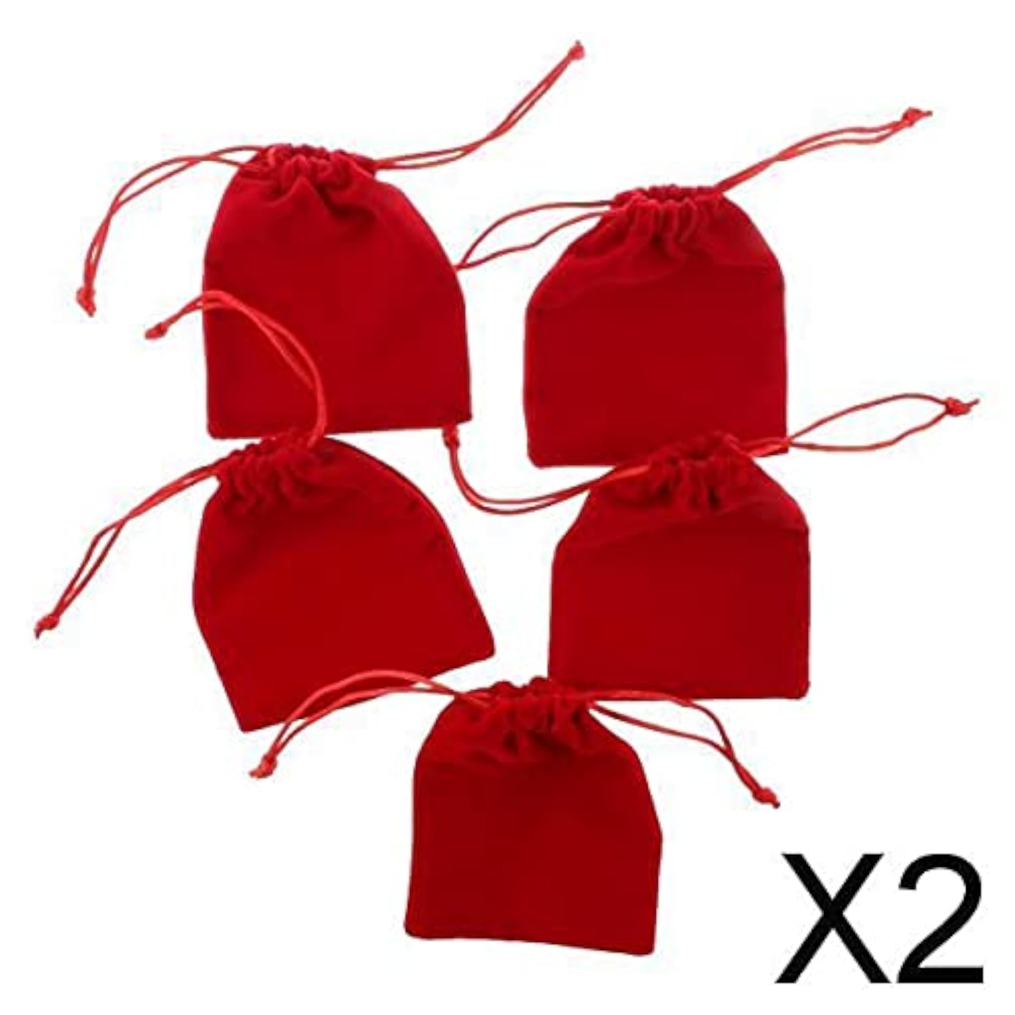 2x5 Pieces Velvet Drawstring Pouch Bags for Wedding Favors