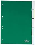 Lochung: 60/80 + 3 x 80 mm DURABLE 6220 Kunststoff-Register, PP, Stärke: 0,12 mm, 5-teilig