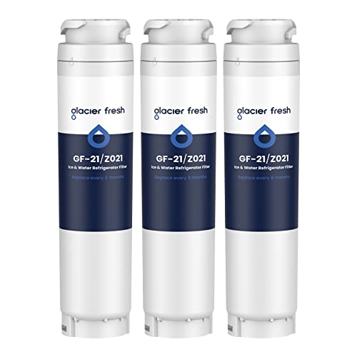 3x GLACIER FRESH 644845 Kühlschrank Wasserfilter Kompatibel mit Bosch Ultra Clarity 644845, Siemens Neff Miele 740560 00740560 9000194412 REPLFLTR10; Haier 0060820860 0060218743 Cover