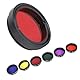 Teleskop-Filter-Set,6-teiliges 1,25-Zoll-Bunt-Teleskop-Filter-Kit 6-Farb-Gewindefilter mit Stoßfester Aufbewahrungsbox,für Teleskop-Okulare