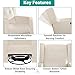 Naomi Home Bond with Your Baby Relax in Style with Odelia 360 Swivel Glider Rocker Recliner Nursery Breastfeeding Maternity Chair Plush Cushioning Soothing Rocking Motion Microfiber Fabric - Cream