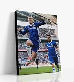 Eden Hazard Autograph Canvas -Chelsea FC - Celebration Leap - 8" x 10" Canvas