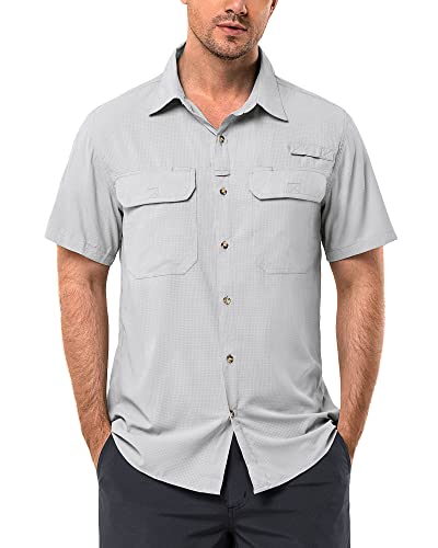 33,000ft Hemd Herren Kurzarm UPF50+ UV Schutz Outdoorhemd Schnelltrocknend...
