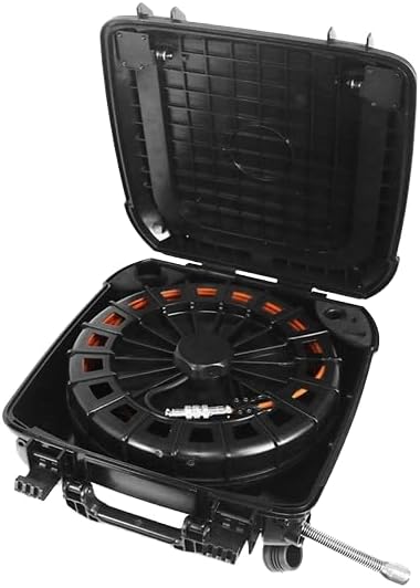 Vividia VS-20208 Portable Sewer Pipe Inspection Camera, 20mm/0.79in Diameter Camera Head, 20m/66ft Long Push-Rod Cable, 8in LCD Monitor